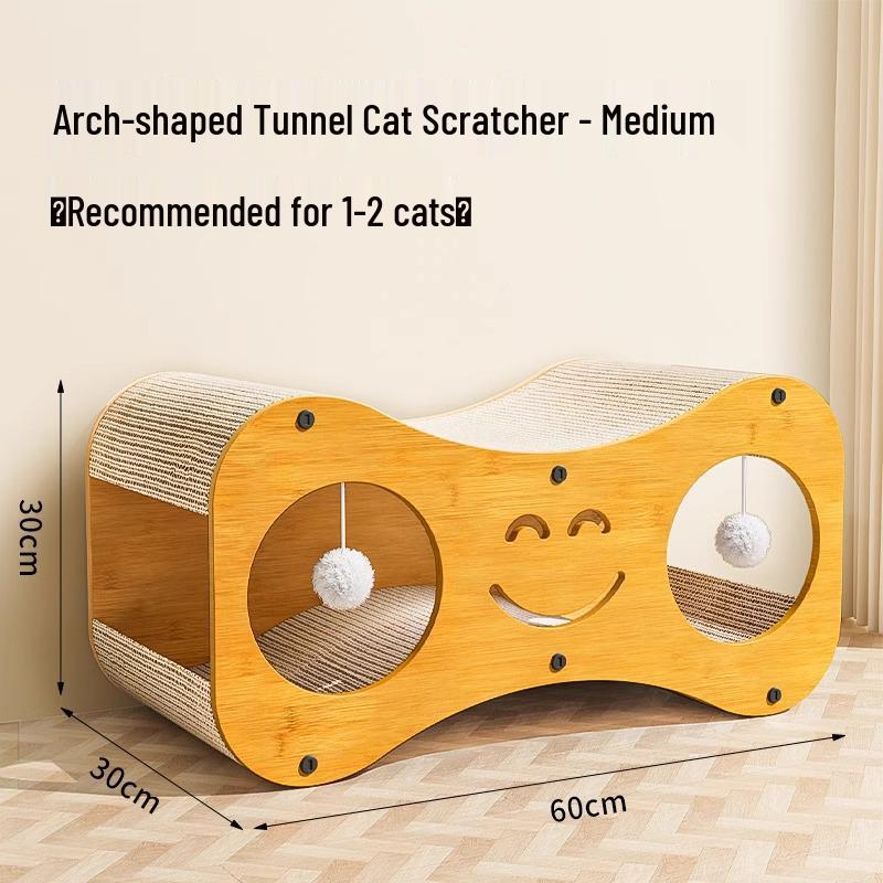 Scratch-Resistant Cat House with Integrated Scratching Board