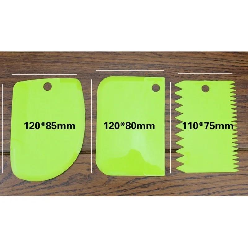 Cake Bread Slicer Baking Pasty Tools 3pcs / Set Baking Tools for Cakes Dough Cutter Scraper Cake Blade Silicone Spatula