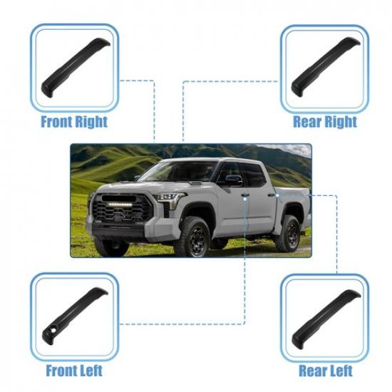 1 Set Carbon Fiber Pattern Side Door Handles Covers for Toyota Tundra +