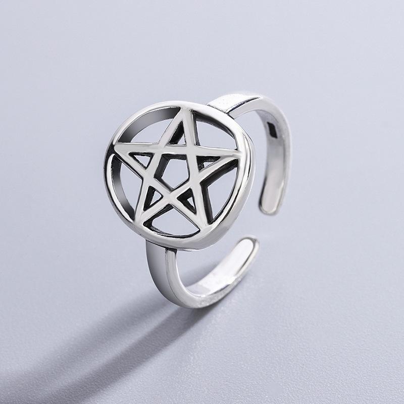 VENTFILLE 925 Sterling Silver Moon Tassel Opening Female Fashion Ins Ring Dropship Wholesale