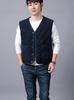 Men's Custom Fleece Jacket with Velvet Lining - Warm, Sleeveless V-neck for Autumn/Winter, Large Sizes Available
