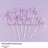 Disposable Paper Straw Bow for Children's Birthday Cupcake Decoration