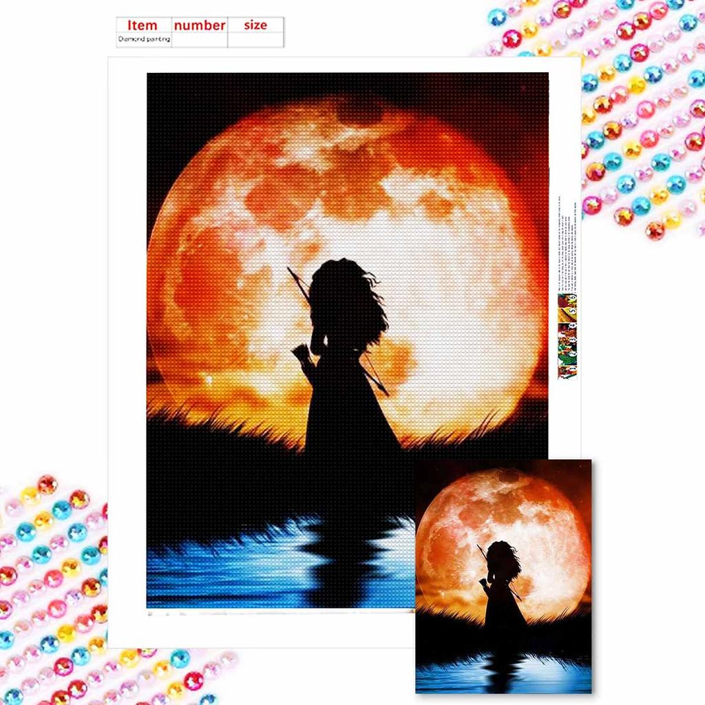 Full Round Diamond Painting Archery Princess Art Rhinestone Picture Mosaic DIY 5D Cross Stitch Embroidery Home Decoration