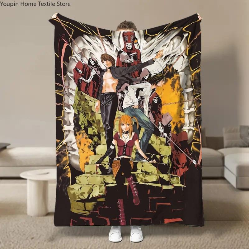 8 Size Aanime-Death-Note Flannel Blanket Fluffy Children and Adults Sofa Plush Bedspread Throw Lunch Blanket for Sofa Bed Gift