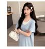 2026 Summer Style Ice Silk Slimming Maternity Two-Piece Dress