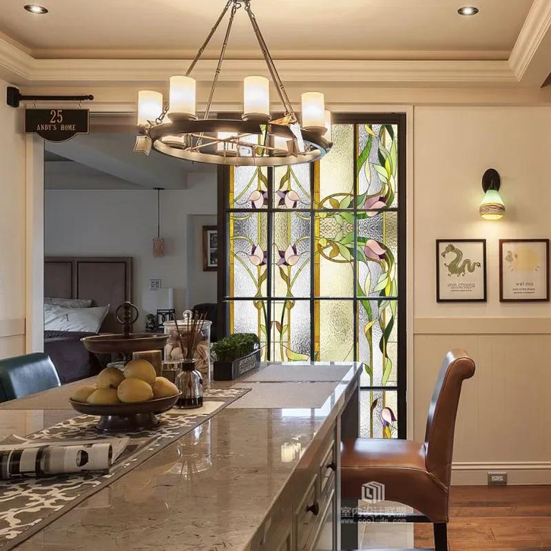 Retro Flowers Colorful Stained Glass Window Film Pattern Non-adhesive Window Decals Static Clings Non-Adhesive Window Stickers