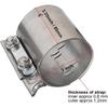 3 Inch Exhaust Clamp Butt Joint Band Clamp Sleeve Coupler 304 Stainless Steel