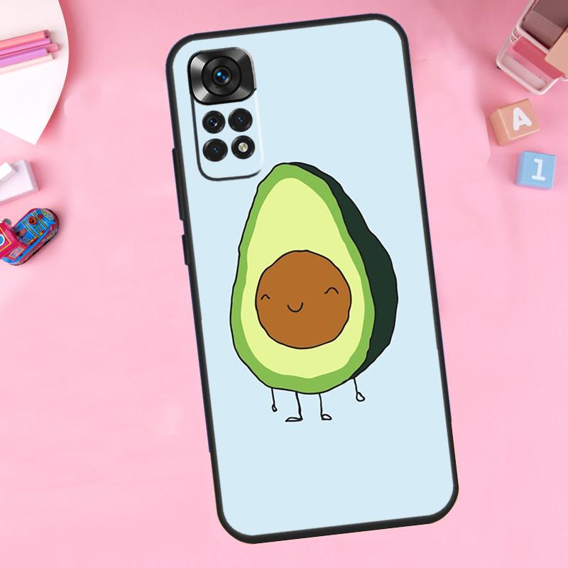 cute cartoon Avocado Fitness For Xiaomi Redmi Note 14 10 11 12 13 15 Pro Plus Phone Case For Redmi 15 15C 14C 12C 10C 13C
