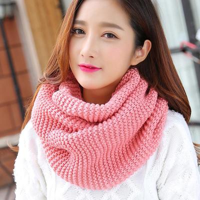 Women's Solid Color Knitted Wool Pullover Scarf - Autumn & Winter 2025 Neck Warmer
