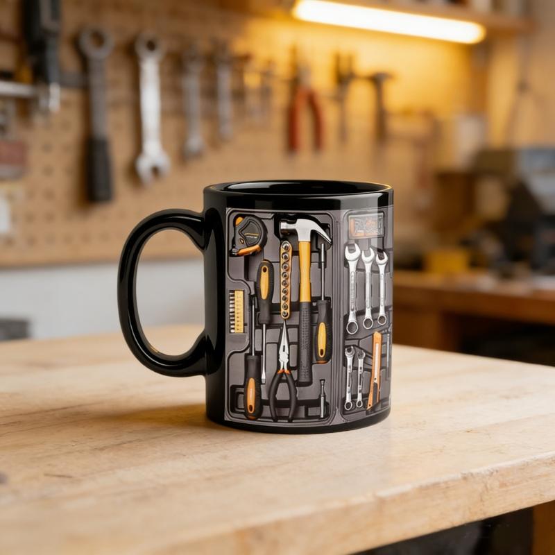 3D Toolbox Design Ceramic Coffee Mug For Mechanic Dishwasher And Microwave Safe Perfect For Daily Use