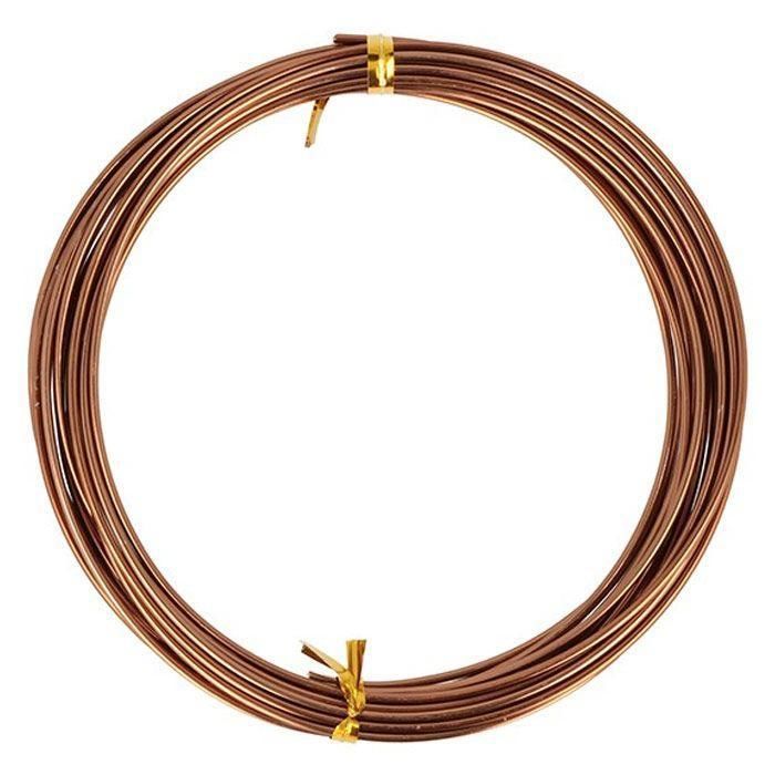 Fil d'aluminium ARTEMIO - Bronze - 1,5 mm x 5 m - Loisirs créatifs