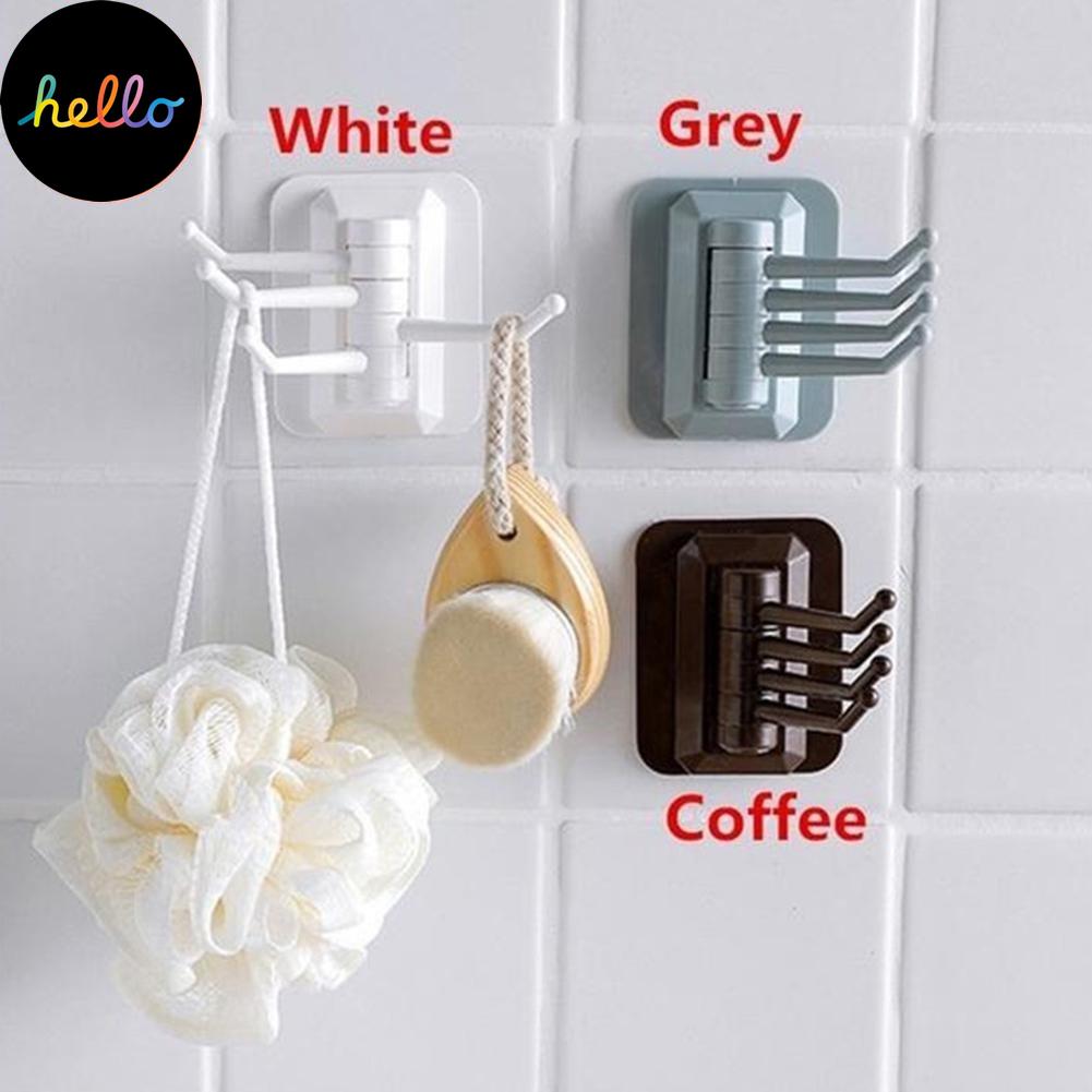 Bucătărie Baie Suport pe perete Cârlige autoadezive Umeraș rotativ pentru articole diverse