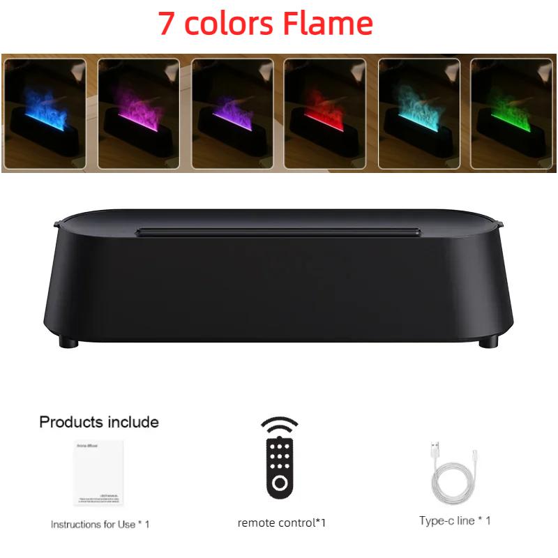 New Flame Ultrasonic Air Diffuser with Remote Control Cool Mist Maker 3D Simulation Air Humidifiers Aroma Essential Oil Diffuser
