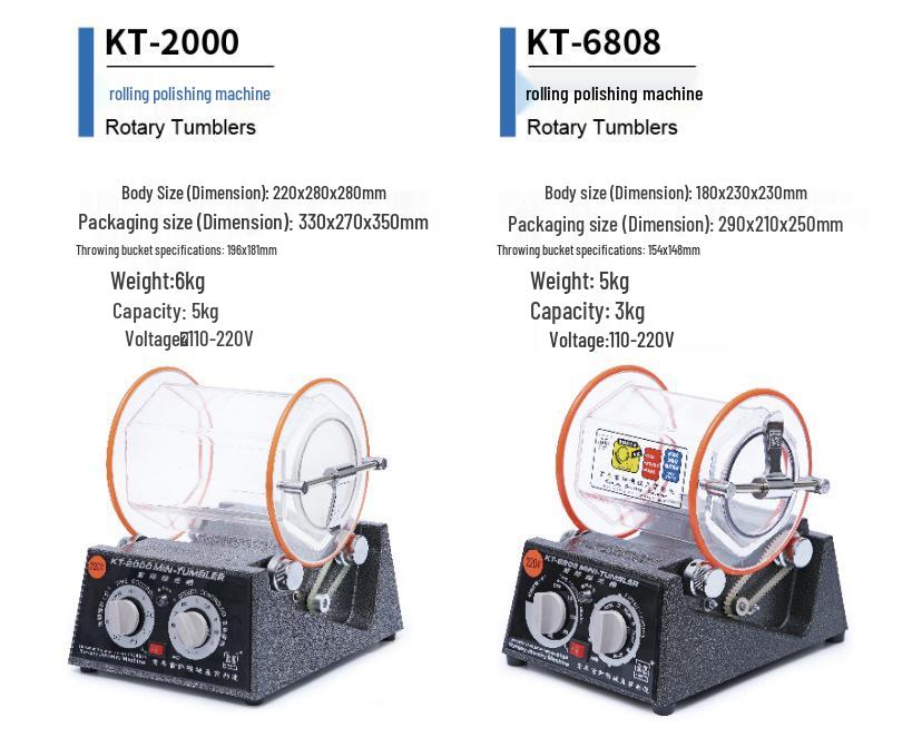 KT-2000 Jintai Drum Polisher: Gold & Silver Jewelry Cleaning & Polishing Machine