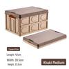 Foldable Camping & Car Trunk Storage Box with Wood Grain Lid