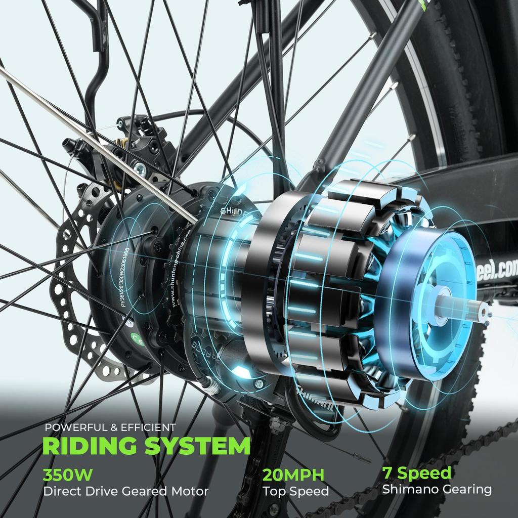 ISINWHEEL U2 Maximum Power 250W Maximum Speed 25KM/H Maxium Range 45 Miles (75KM) Battery 468 Wh Charging Time 6 H