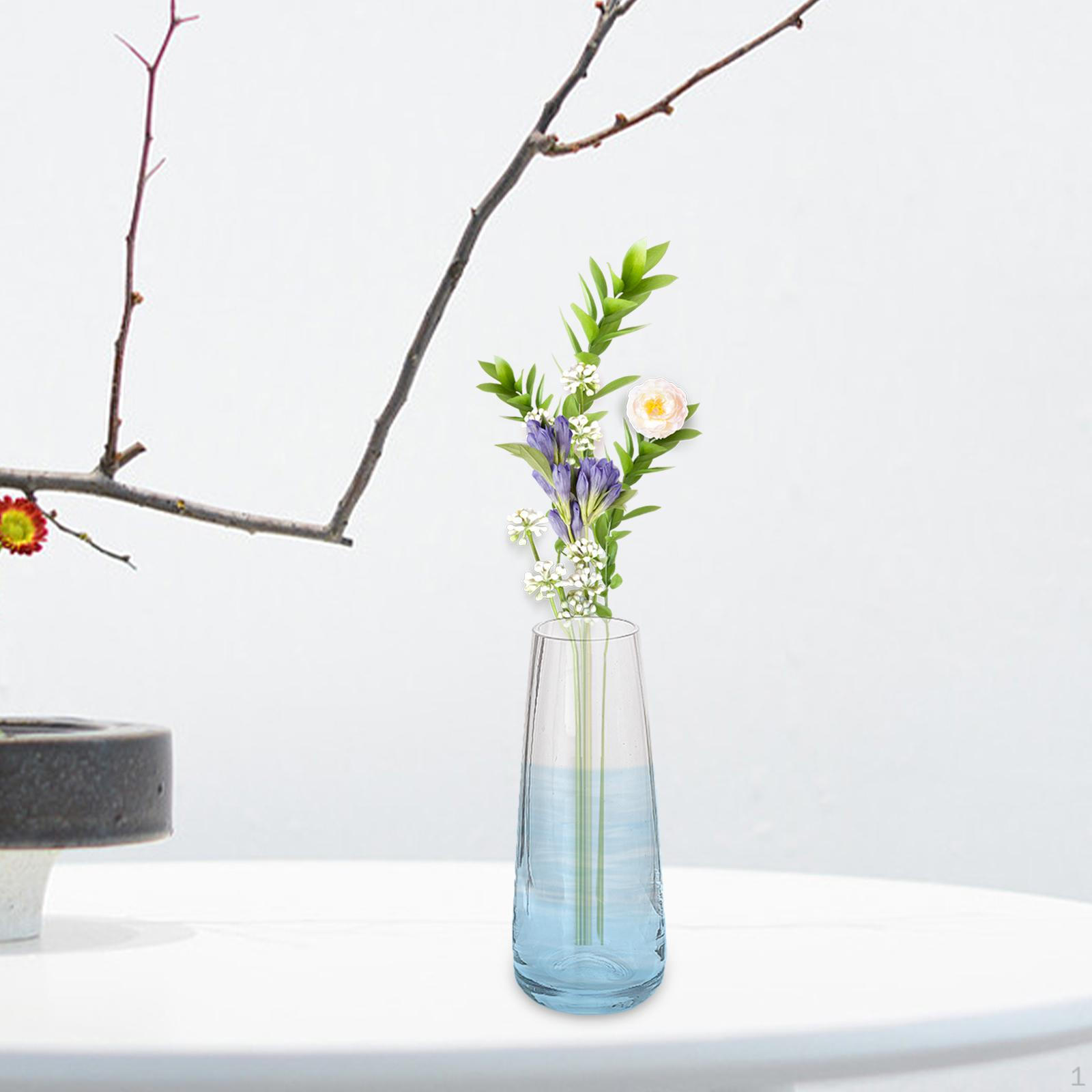 

Glass Bud Vase Clear Containers Desk Desktop Fashion Transparent Plant Pot Flower Aesthetic for