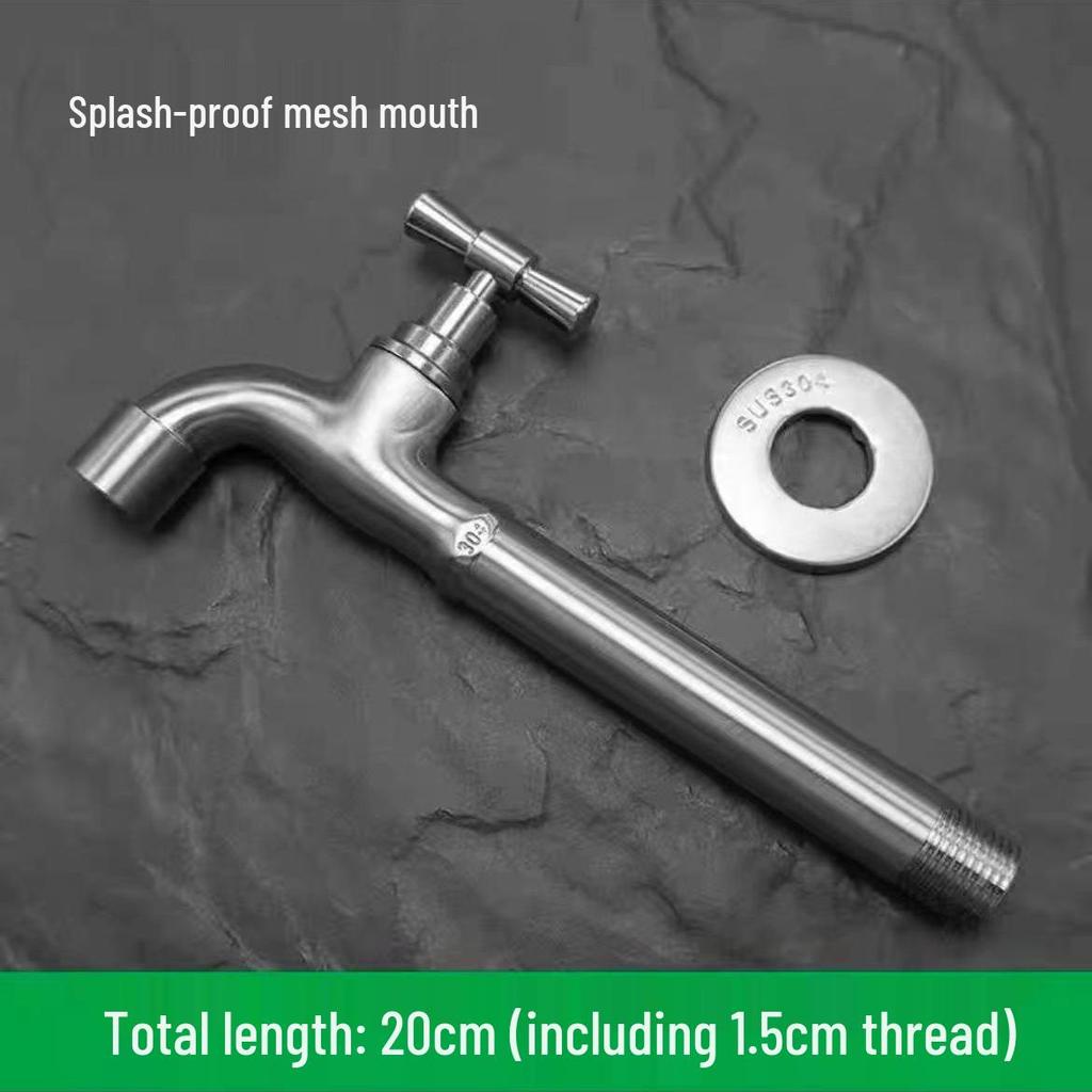 304 Stainless Steel Anti-Freeze Cold Resistant Outdoor Faucet with 4/6-Point Nozzle for Washing Machine