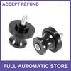 TWO 6mm M6x10 Aluminum Motorcycle Swingarm Spools Sliders Stand Fit for Yamaha