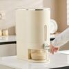 Boîtes à Riz Pression Blanc Crème Anti-Insectes Anti-Humidité Seau de Stockage pour Riz Usage Domestique Seau de Stockage pour Riz