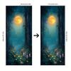 1pcs Dream Forest Moonlight Door Stickers, 3D Fluorescent Wall Stickers, Children's Room Bedroom Living Room Decoration Stickers