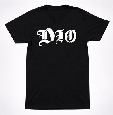 Dio Logós Póló Heavy Metal Zenekar Gótikus Betűtípus Hard Rock Klasszikus Fekete Póló