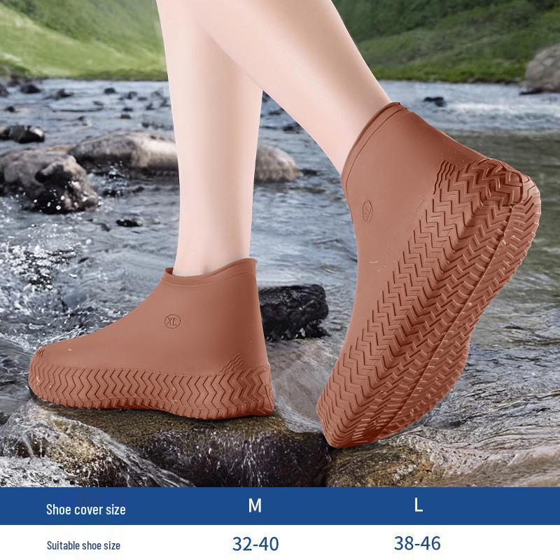 Protiskluzové vodotěsné silikonové návleky na boty: Odolný proti opotřebení, voděodolný, pískuodolný pro venkovní použití - Unisex