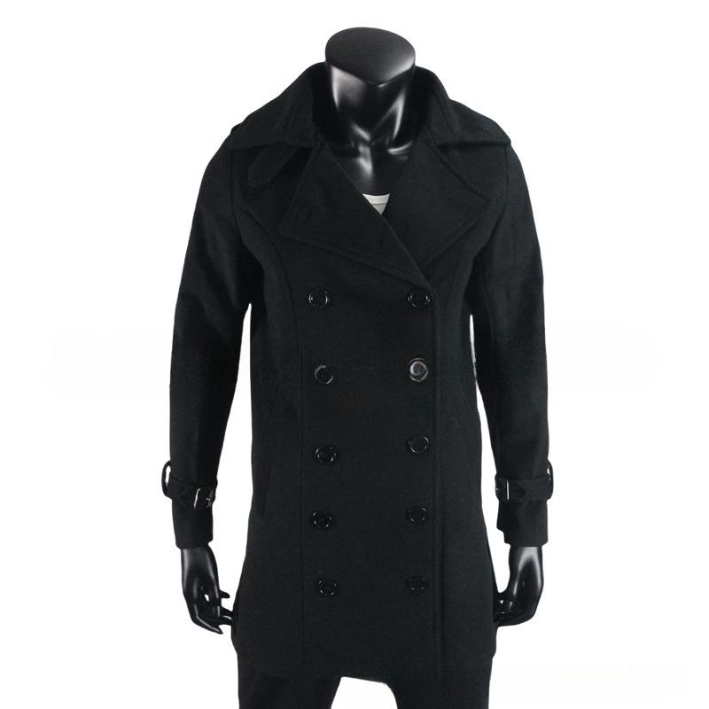 Women Casual Solid Double-breasted Coat Winter Vintage Full Sleeves Overcoats Versatile Medium Length Trench Outerwears