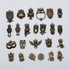 10 stuks Vintage Antiek Brons Kleur Verguld Uil Charms Hanger Voor Ketting Sleutelhanger Maken DIY Ambachten