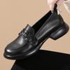 Fashion GKTINOO Women Loafers Shoes Genuine Leather 2025 British Style Women's Spring Shoes Thick Bottom Large Size Ladies Shoes