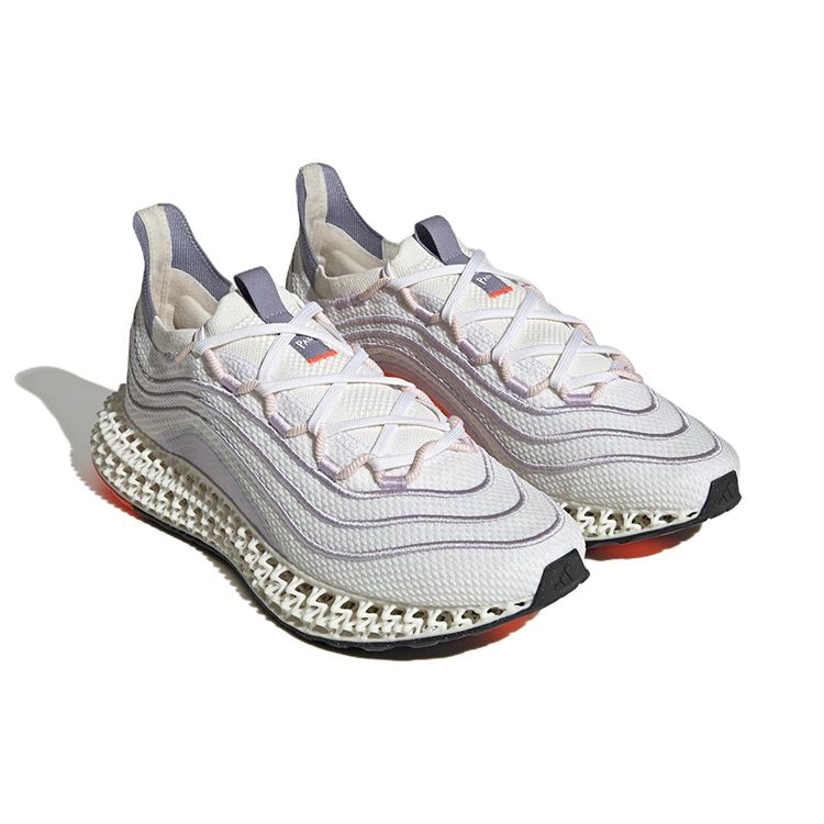Parley x adidas 4DFWD Silver Violet Unisex Sneaker Weiß Ungefärbt Impact-Orange GX9806