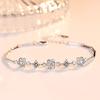 Sterling Silver Bracelet, Japanese And Korean Style, Elegant Women's Accessory, Six-Pointed Star Bracelet, Jewelry Gift