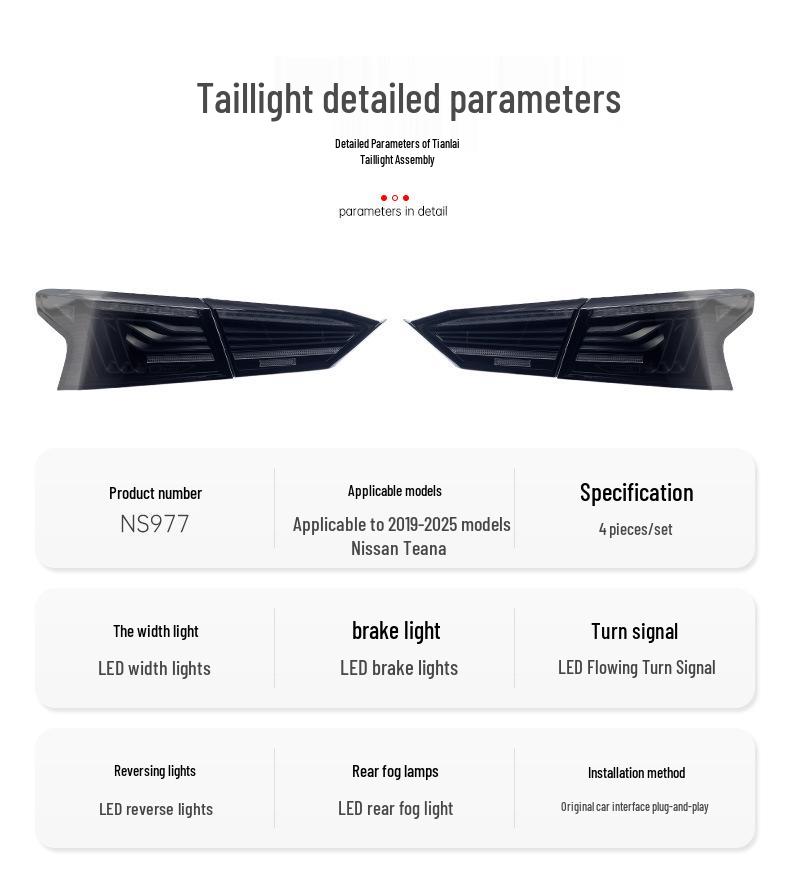 19-25 Altima Tail Light RGB Flowing Suspension: Daytime Running & Turn Signals