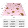 Rilakkuma Cartoon Flannel Blanket Super Warm Throw Blanket for Couch Chair Decorative Print Bedspread Sofa Bed Cover
