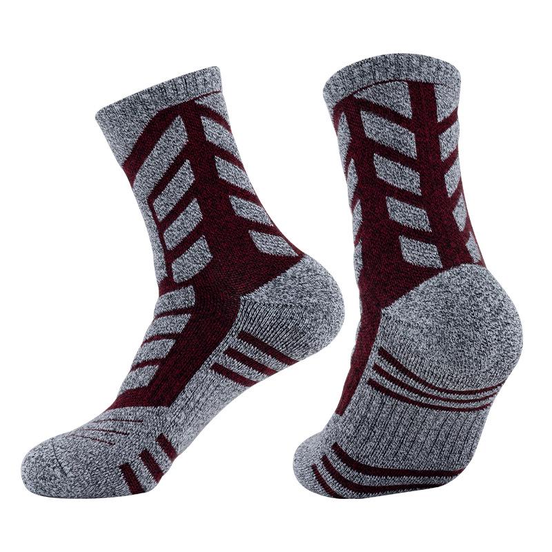 Thick Outdoor Hiking and Running Mid-Calf Socks - Shock-Absorbing, Comfortable, Sweat-Absorbent, Ideal for Skiing and Mountaineering