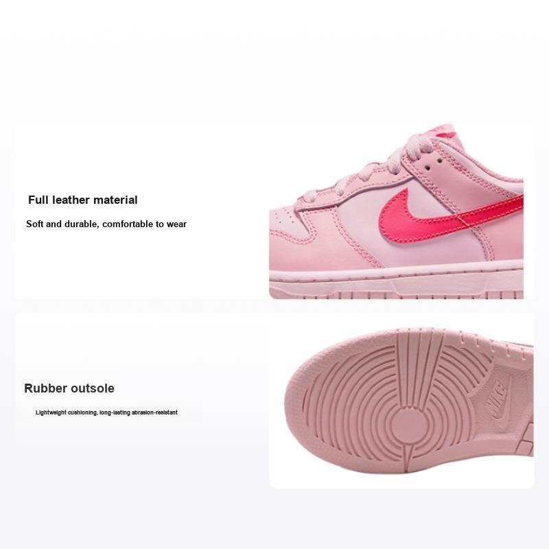 Детские кроссовки Nike Dunk Low PS Triple Pink, средний-мягко-розовый, розовый, пена DH9756-600 28