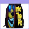 Nights At Freddy's Into The Pit Backpack Toy Bear 15 Inch Oxford Fabric For School Use