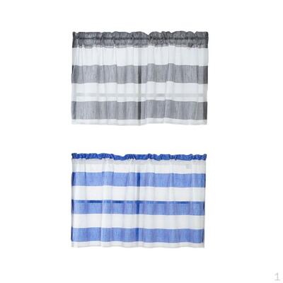 Striped Pole Bag Half Curtain Bath Short Steps