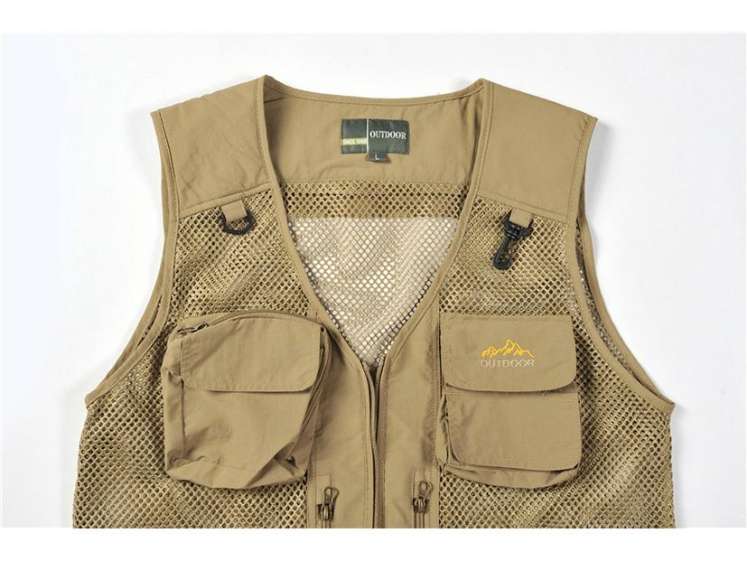 Men's Breathable Mesh Sleeveless Vest - Outdoor Summer Workwear with Custom Print Option