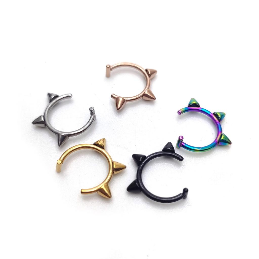 Trendy No-Punch Fake Lip Ring Clip - Hole-Free Piercing Jewelry