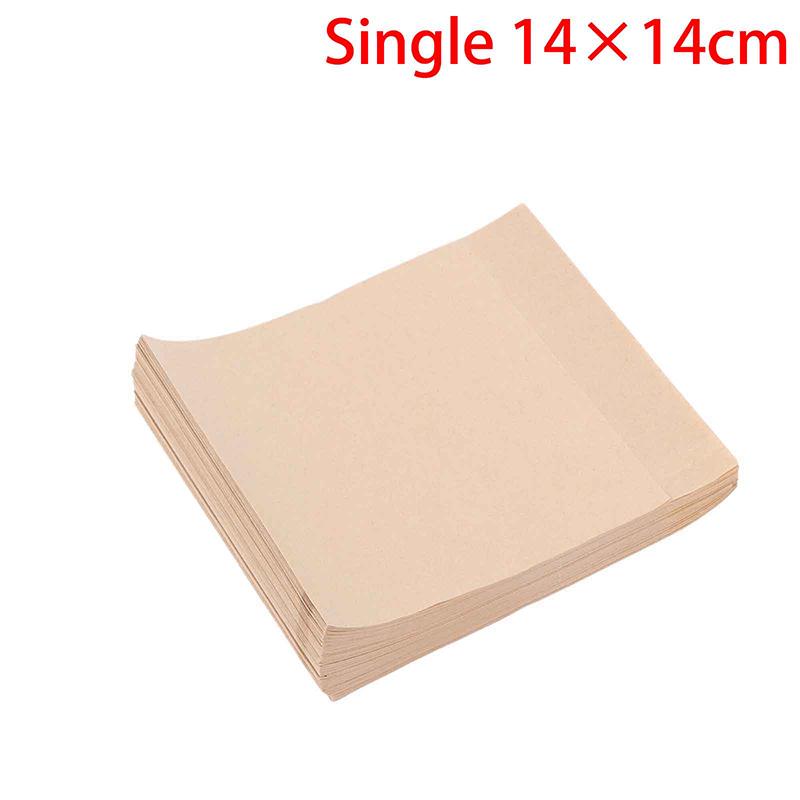 100Pcs Single/Double Opening Grease Resistant Paper Treat Bags Flat Greaseproof Brown For Cookie Snack Sandwich Popcorn