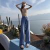 Women's Summer 2024 High Waist Tencel Jeans - Loose Wide Leg, Petite, Straight Leg, Ice Silk Casual Pants