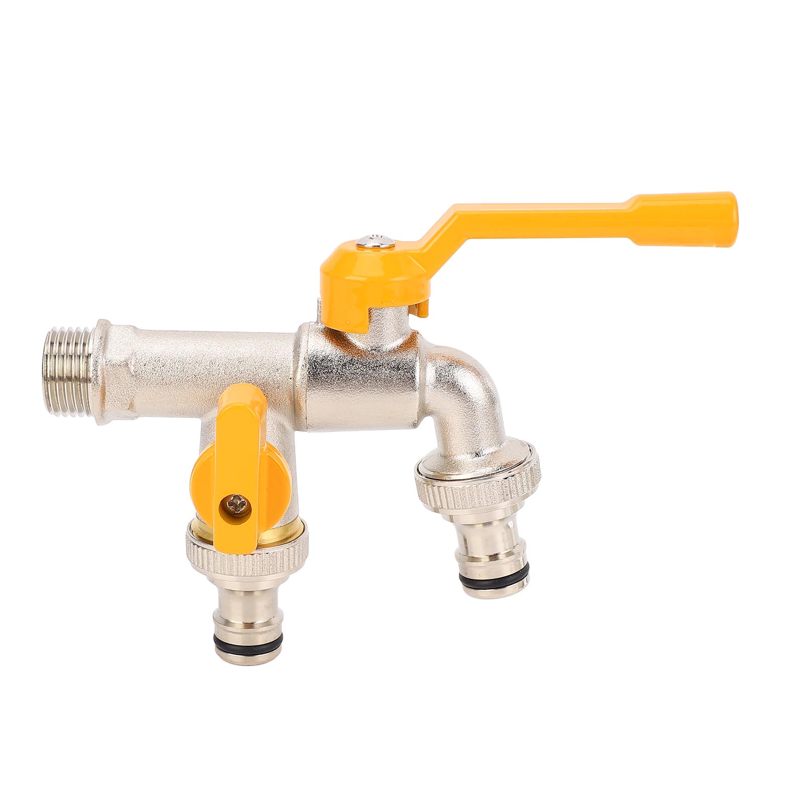 

Змішувач 1 вхід 2 виходи 3/4 дюйма вхід 25 мм вихід латунний кран для води для відкритого саду дому балкону