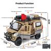1/24 Alloy Die-cast Mitsubishi VAN Off-road Vehicle Model, Simulated Sound and Light, Children's Toy Car, Removable Accessories, Boys' Gift