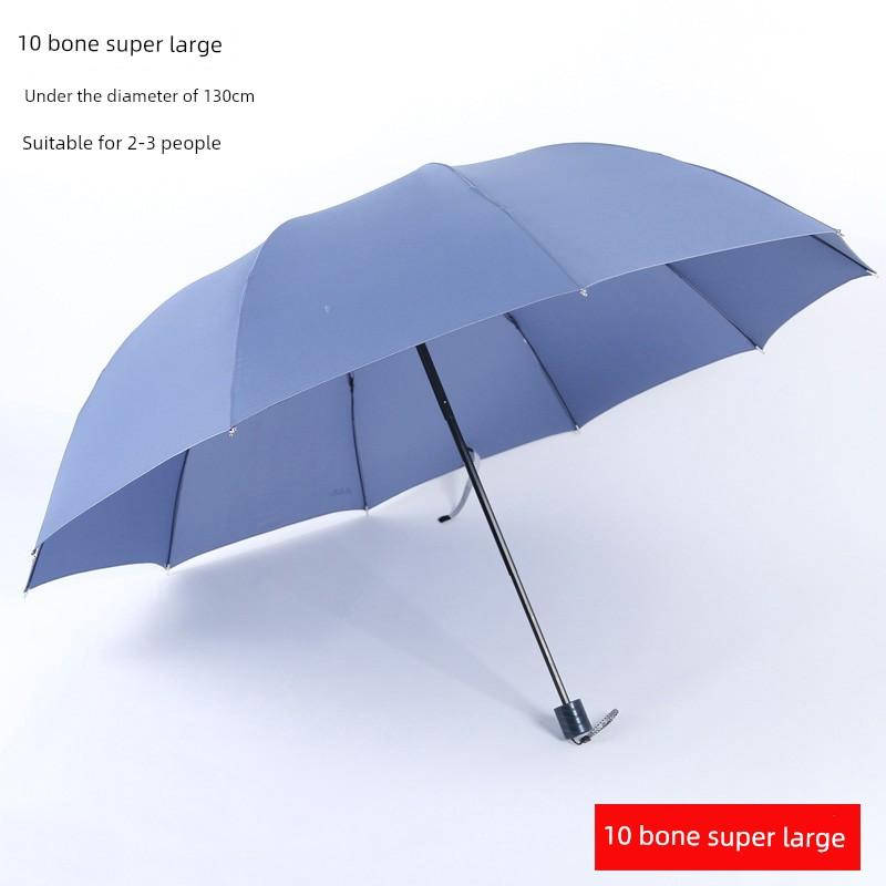 Paradise Umbrella Sun Protection Folding Umbrella Oversized Umbrella Three-Person Sun Umbrella Men and Women Double Black Glue Sun Umbrella UV