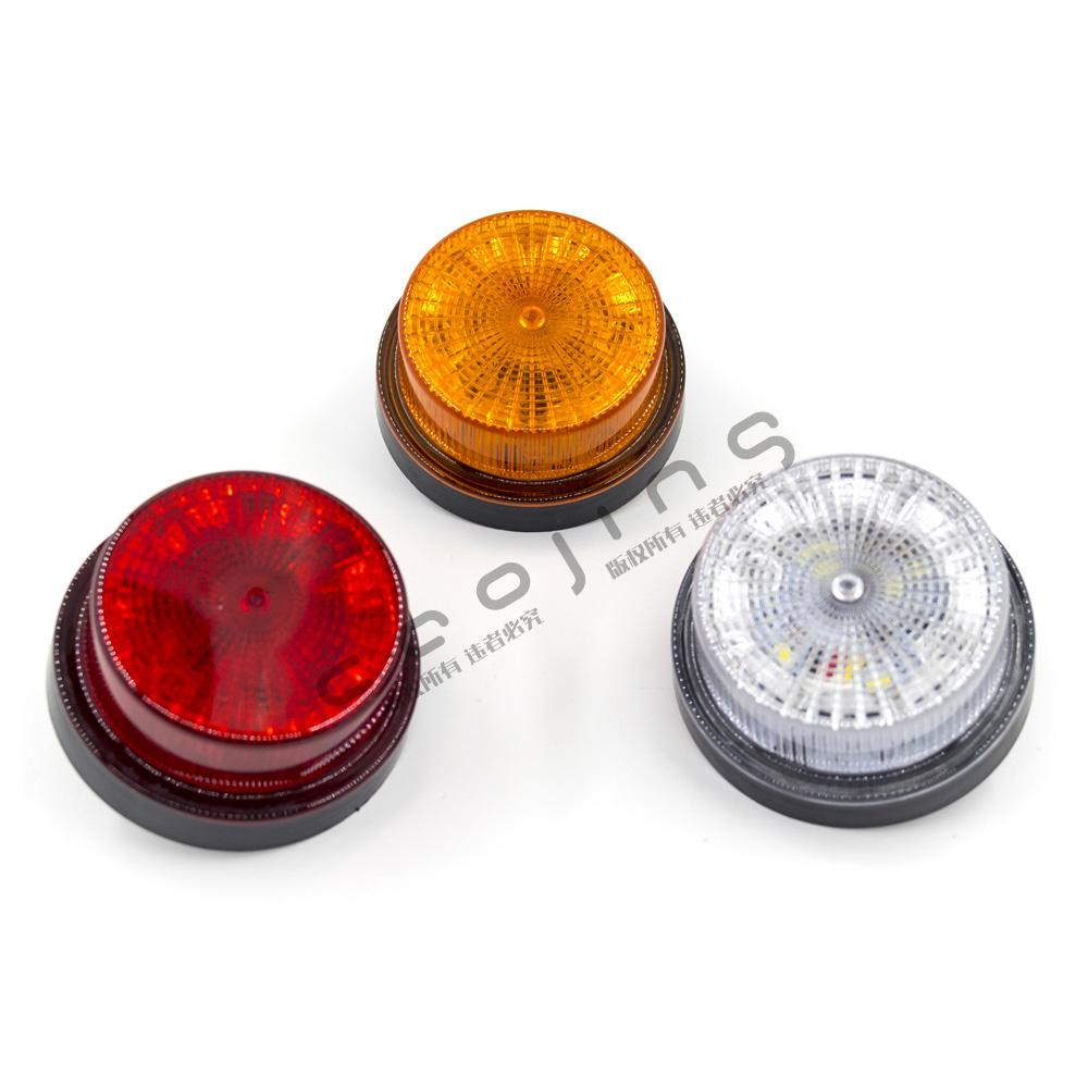 4Pcs 12V 24V 2 Modes 12 LED Warning Emergency Strobe Light Flashing Light Rotating Warning Light Signal Lamp Truck Waterproof