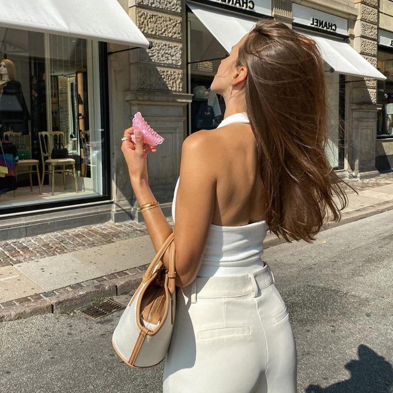 2026 Frühling/Sommer Sexy Einfarbiges Neckholder-Camisole für Damen - Vielseitiger BM-Stil