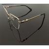 Classic Luxury Half Rim Metal Golden Black Finish Eyeglass Frame Cart-Metal JL166605724963