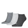 Puma SNEAKER PLAIN 3-PACK Unisex Socks Gray 93862416 Size 35-38
