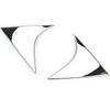For Hyundai Tucson 2015-2020 2Pcs Car Rear Window Spoiler Wing Cover Trim ABS Carbon Fiber Style Silver Chrome Decor Accessories